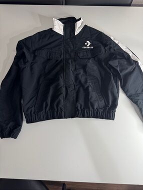 Converse Black and White Logo Track Jacket